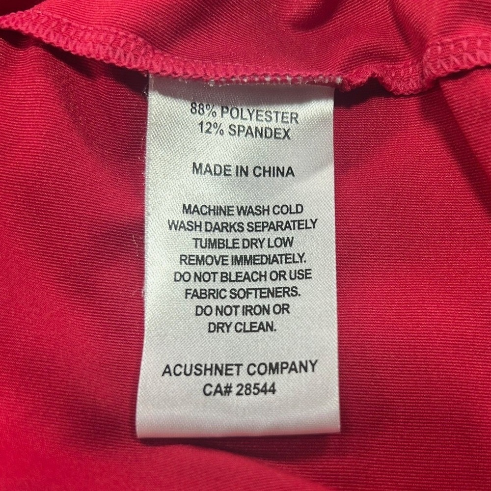 FootJoy ProDry Lisle Mens Golf Polo Shirt Red Short Sleeve Stretch Size XL - Picture 8 of 8